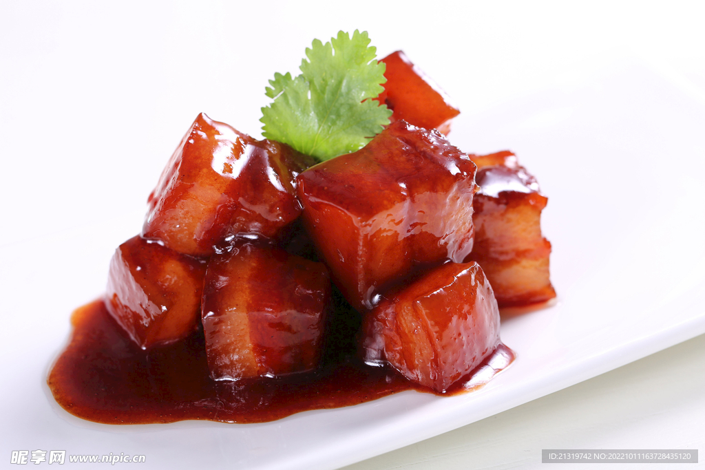 红烧肉特写摄影