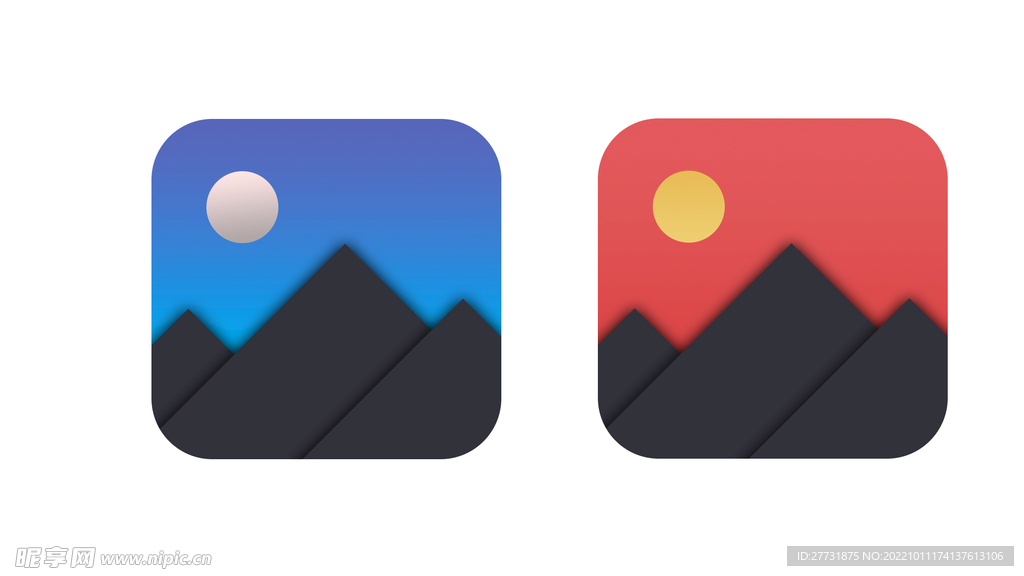 插画照片源文件psd 电脑图标