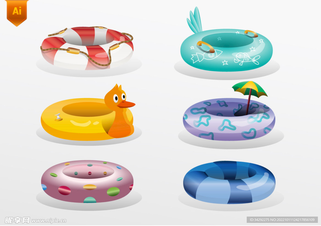 卡通游泳圈设计