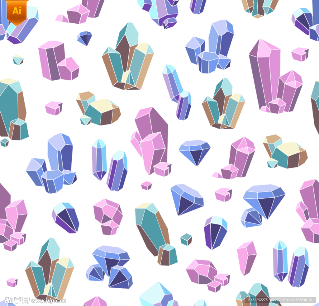 水晶钻石矢量图标