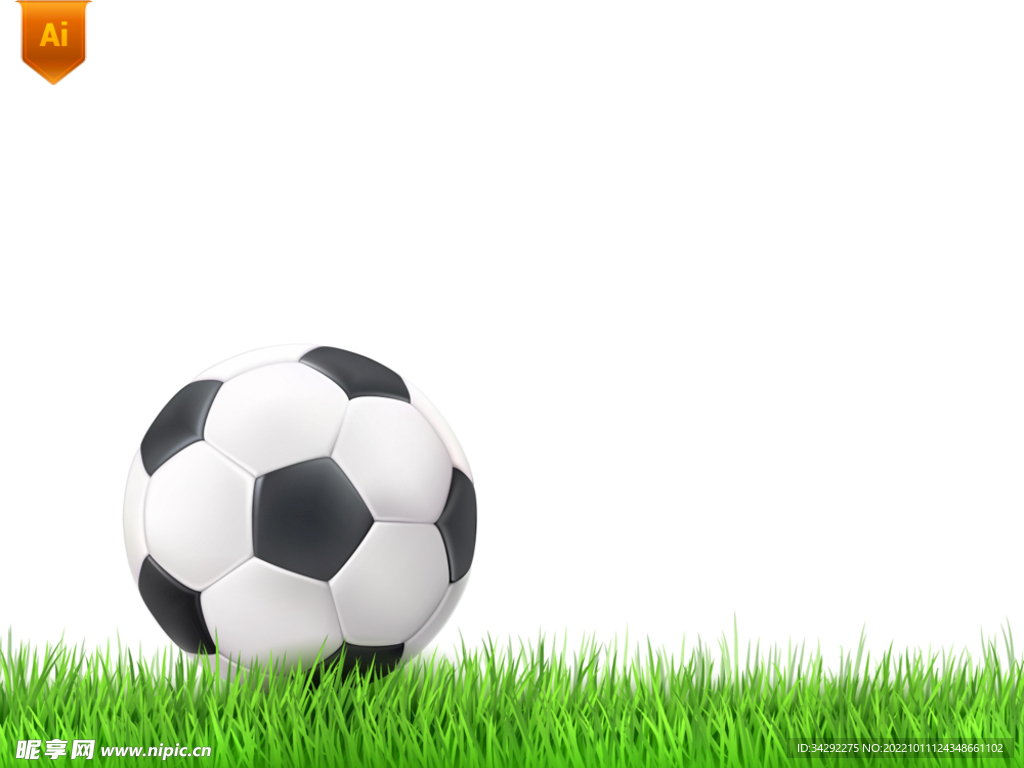 质感足球草地插画