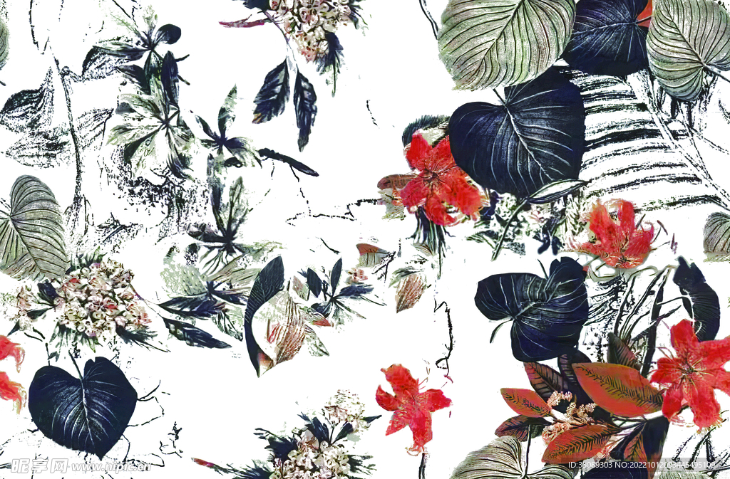 水墨花 水彩花 中国画