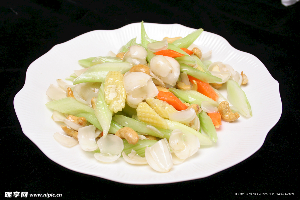 西芹百合炒腰果