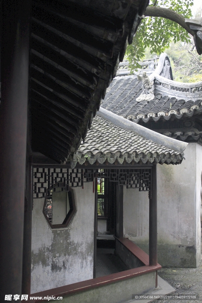 复古四合院走廊