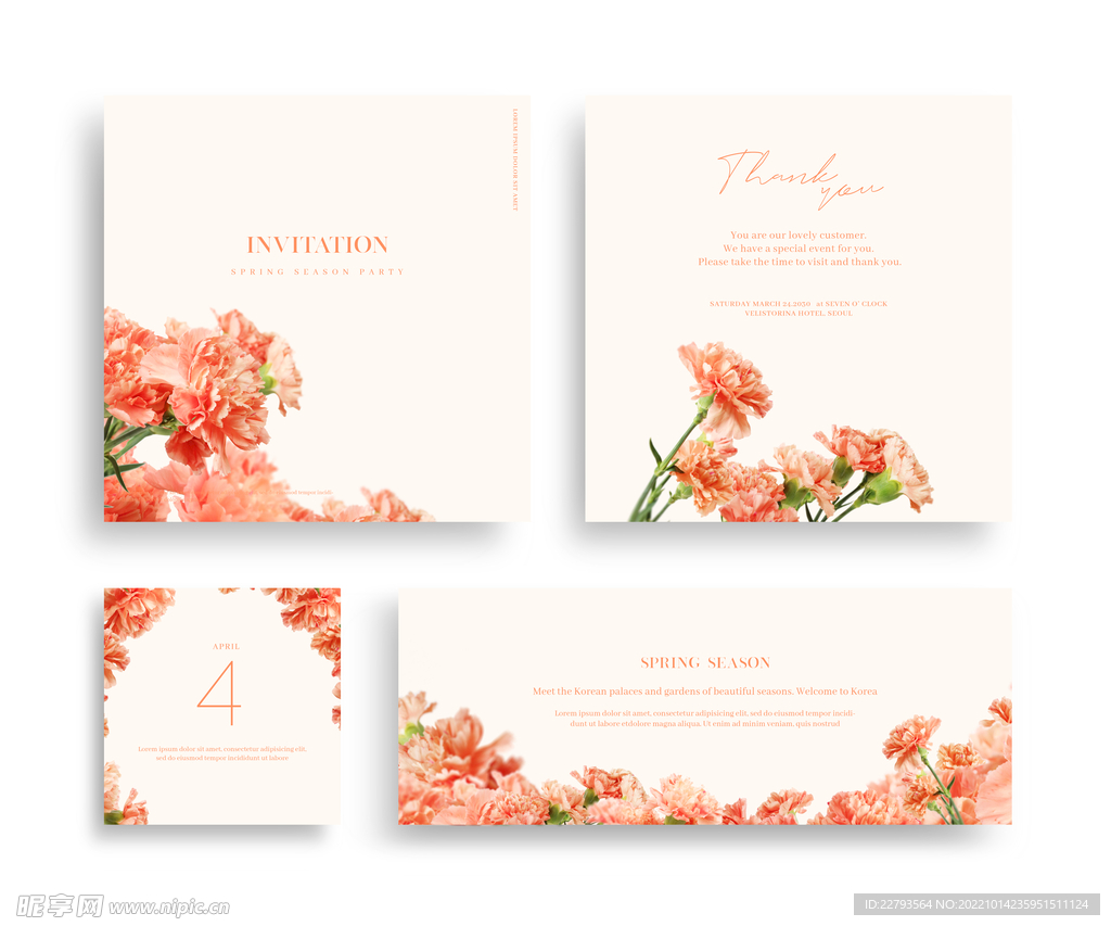 康乃馨鲜花卡片