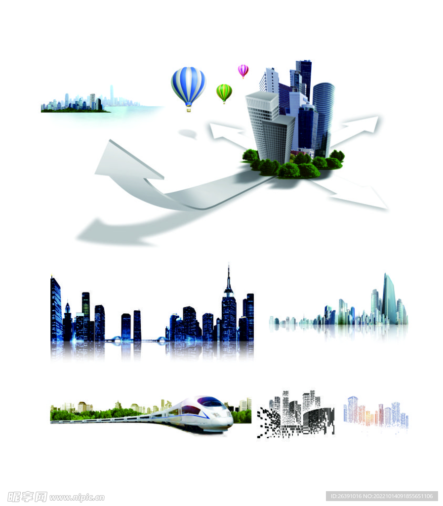 城市建筑城市素材 