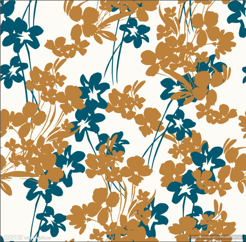 数码印花 大牌花 小碎花 爆款