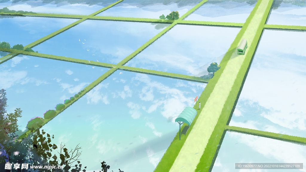 夏天的田园风光