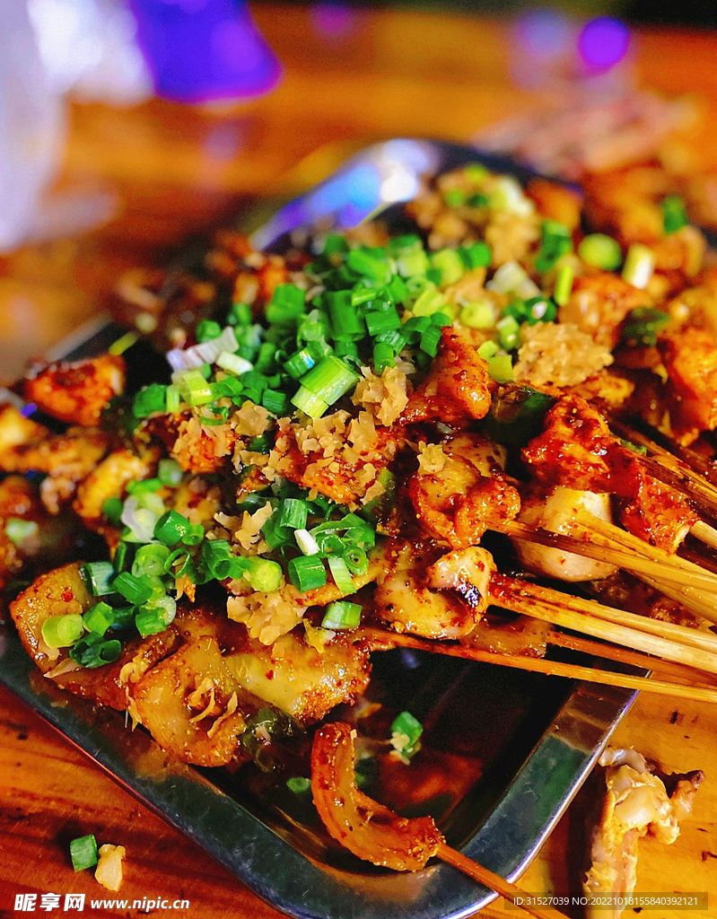 美食烤串摄影特写