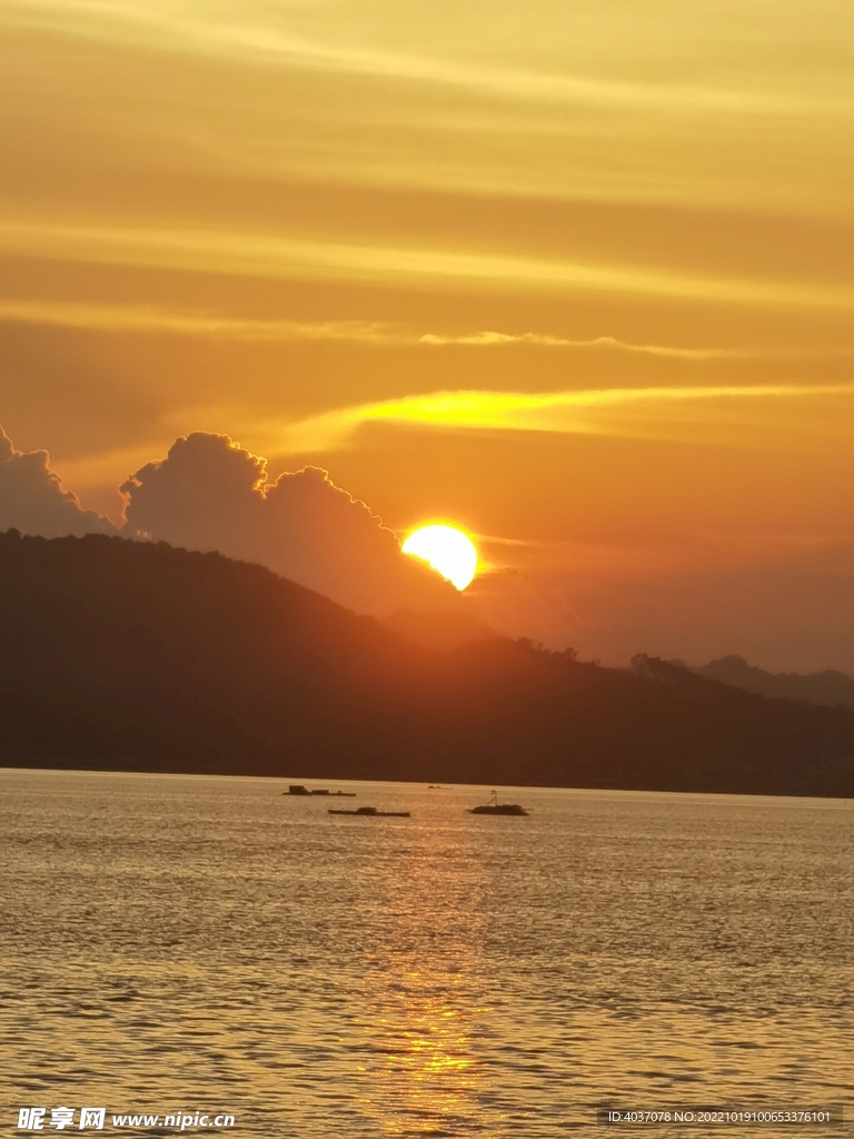 海边日落 黄昏  夕阳
