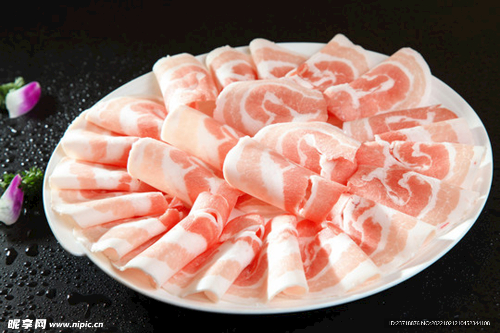 火锅食材鲜切猪五花
