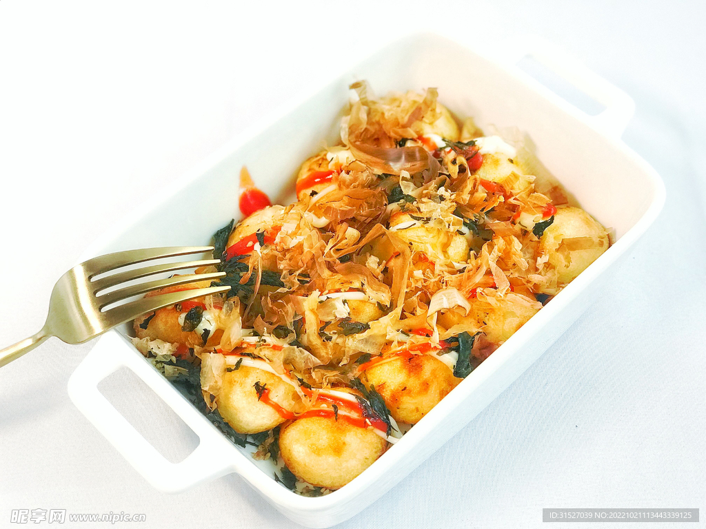 美食章鱼小丸子摄影图