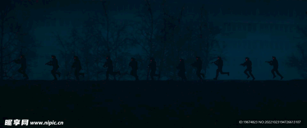 壁纸 黑夜中奔跑的突击队