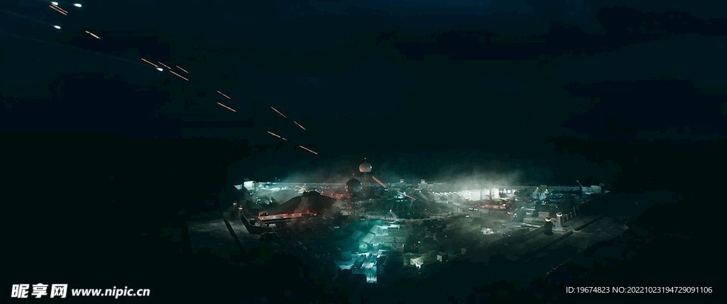 壁纸 黑夜中的要塞