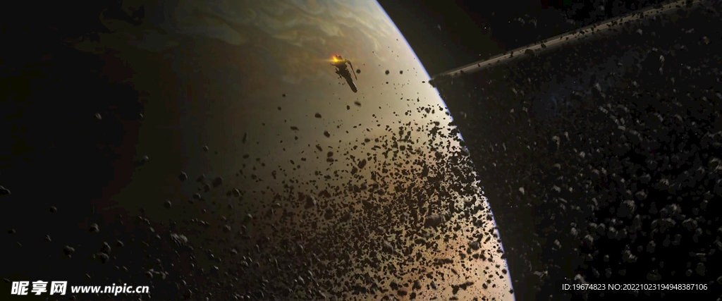 壁纸 星球陨石带