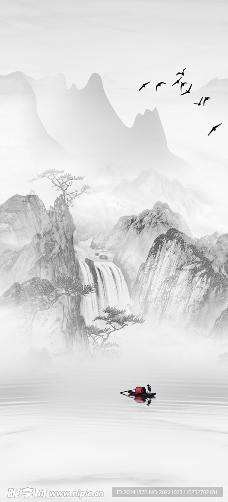 灰调山水新中式