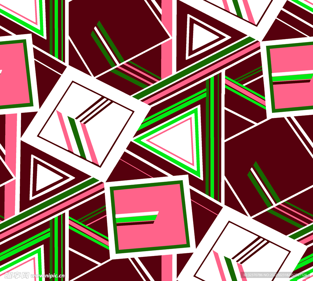 矩形拼接几何图案