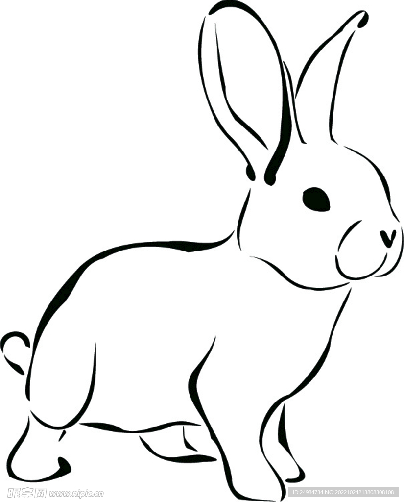兔子卡通矢量素材插画