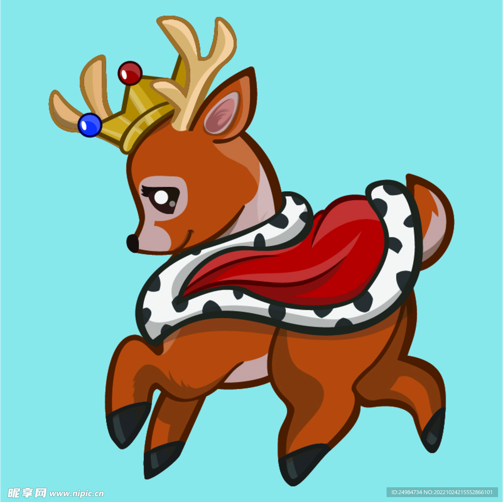 鹿矢量素材插画