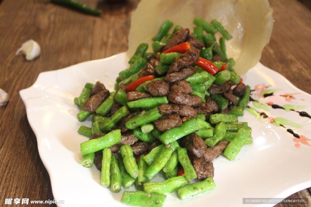 豆角炒牛肉