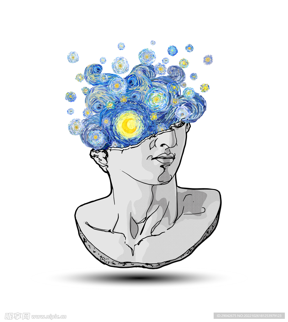梵高创意插画