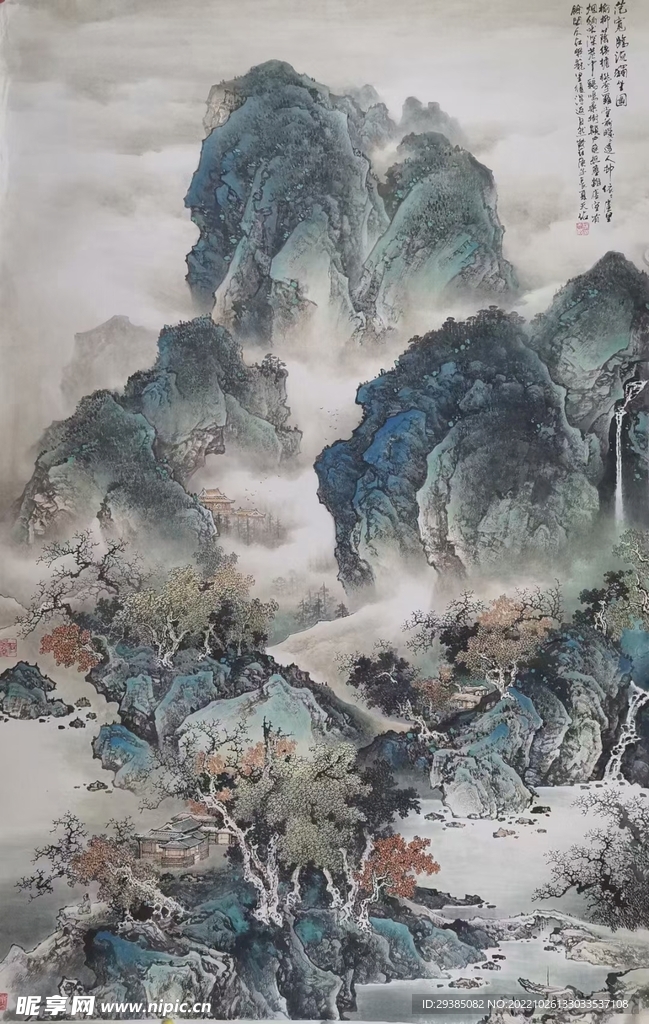 范宽临溪独坐图