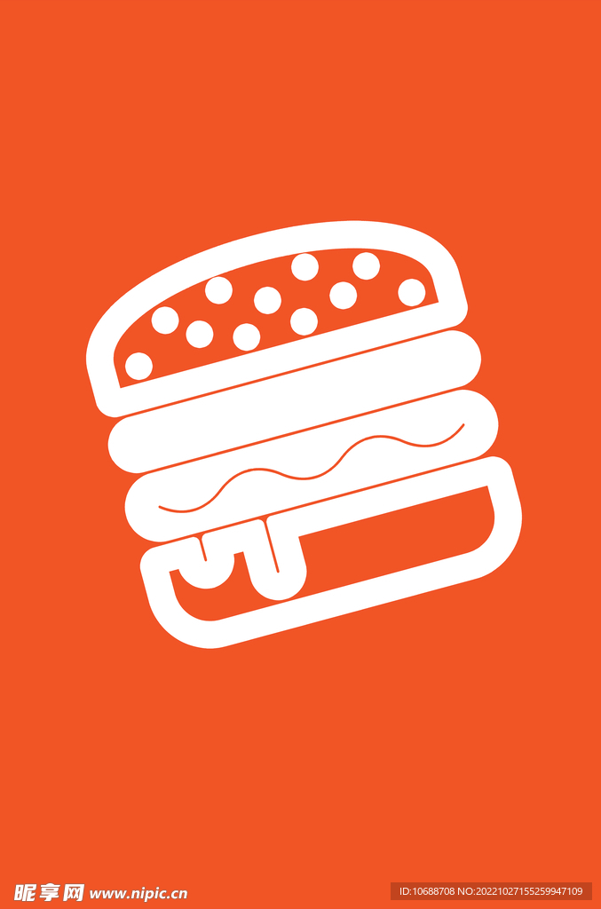 汉堡快餐海报传单灯箱展板