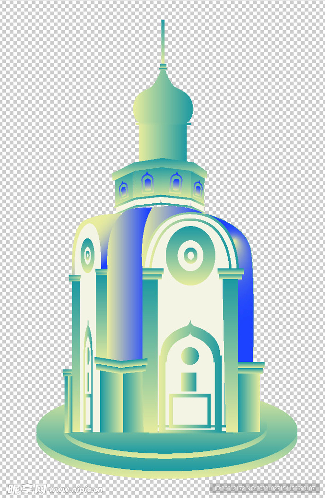 俄罗斯特色建筑手绘