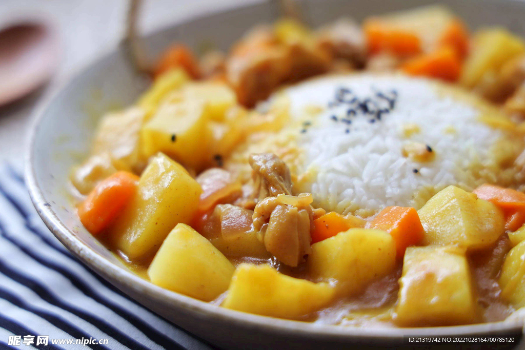 咖喱牛腩饭特写