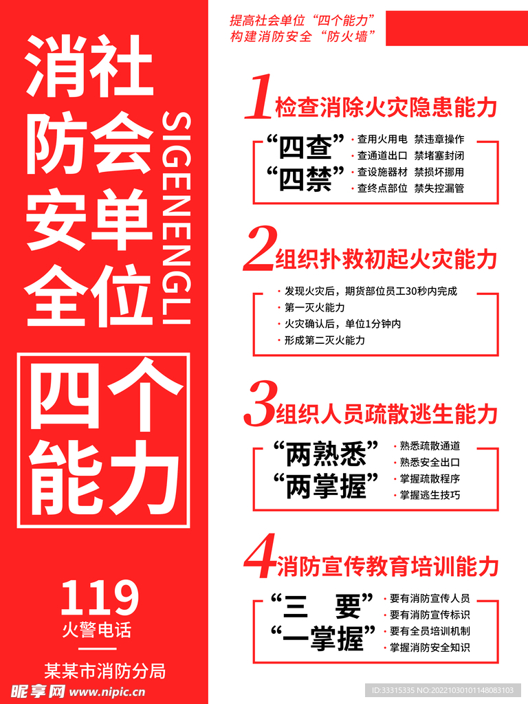 公益消防安全宣传海报