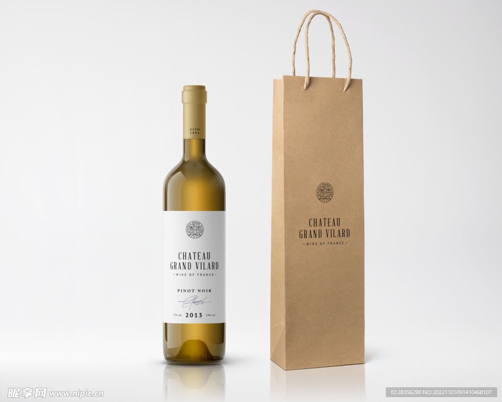 红酒包装样机 