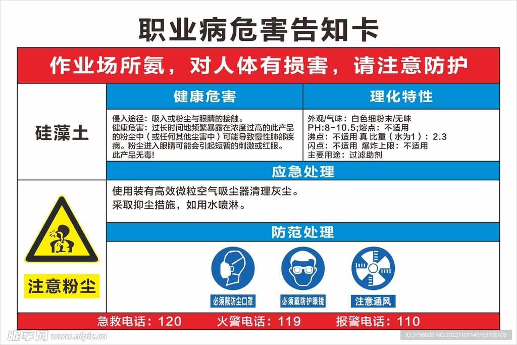 职业病危害告知卡