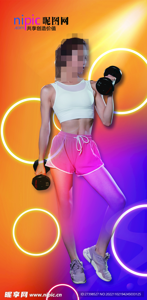 健身健美运动哑铃臂力锻炼