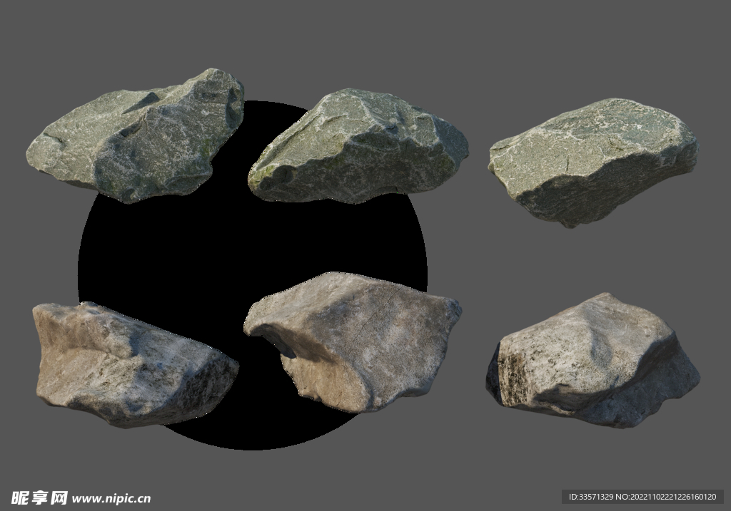 园林景观石头免抠超清晰