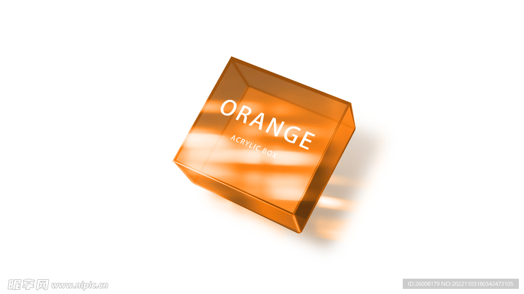 橙色透明亚克力样机