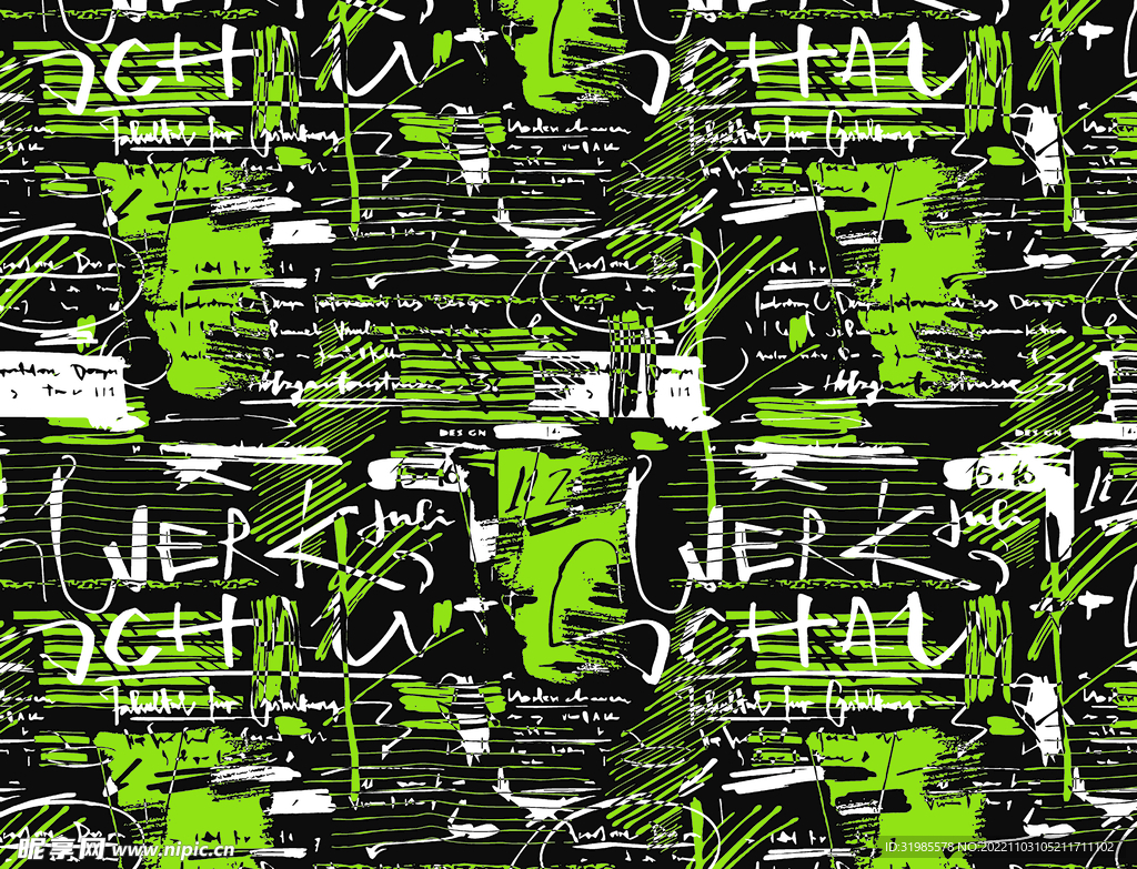 抽象底纹压字母