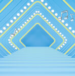 直播背景舞台蓝色音乐主题