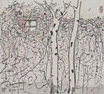 吴冠中画作品中式意境背景图