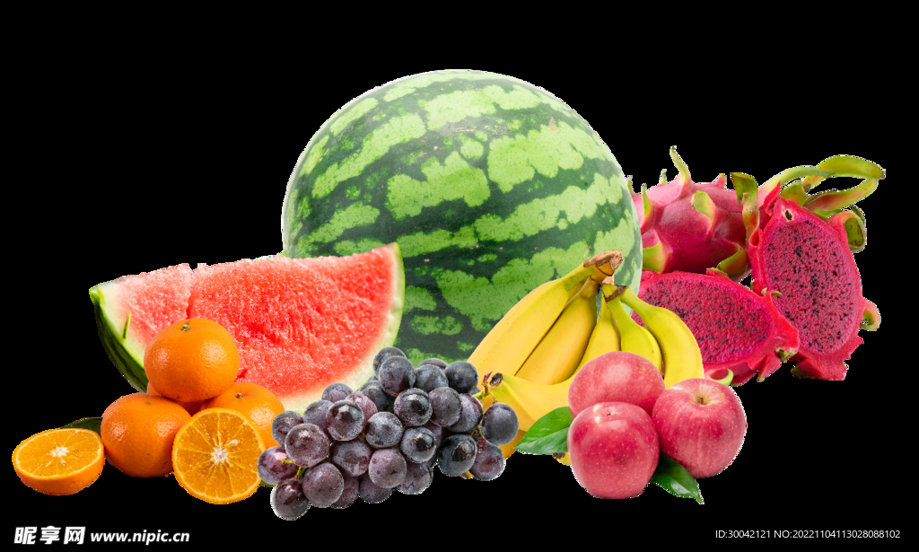 透明底图水果拼