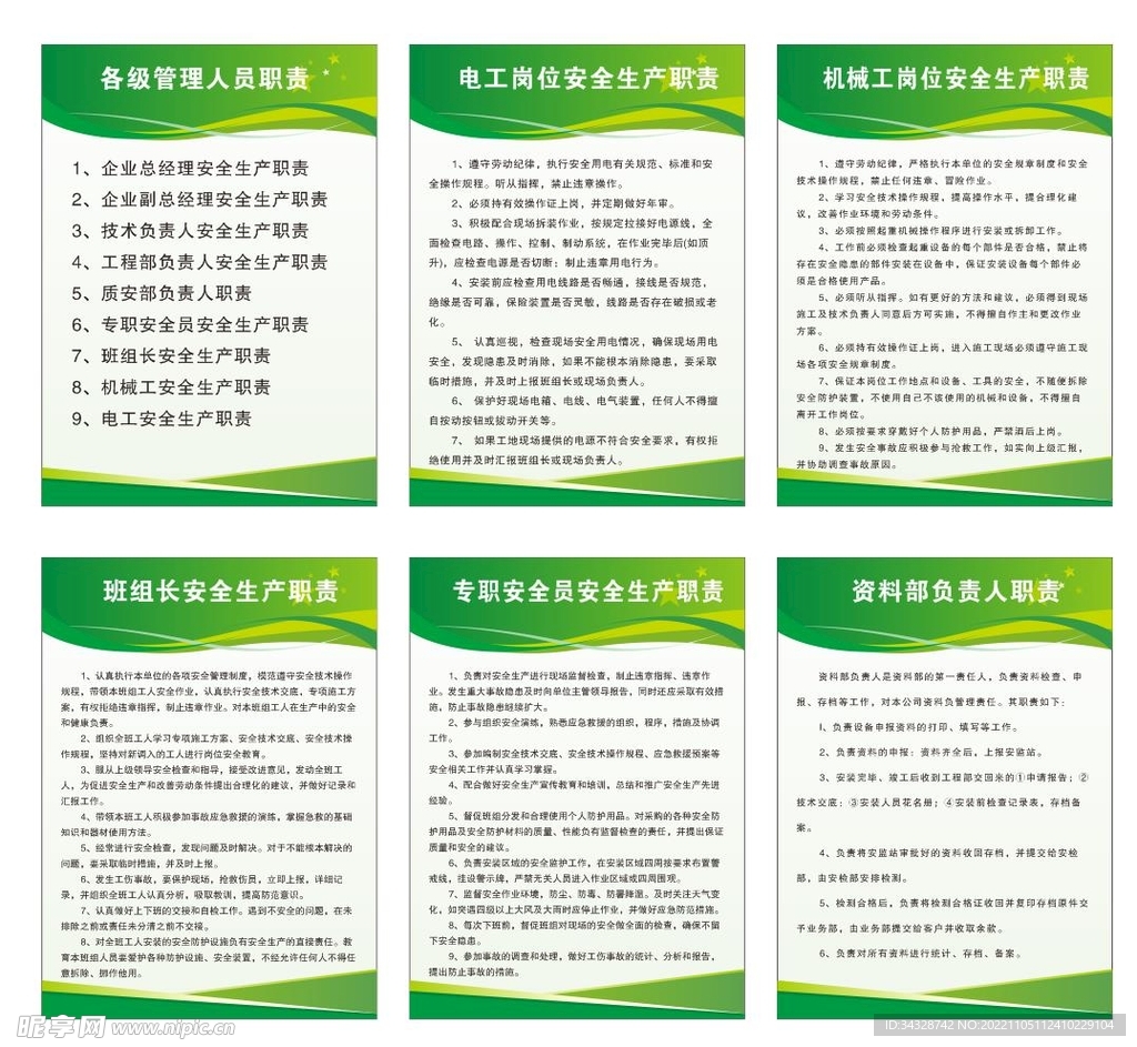 工地人员岗位职责