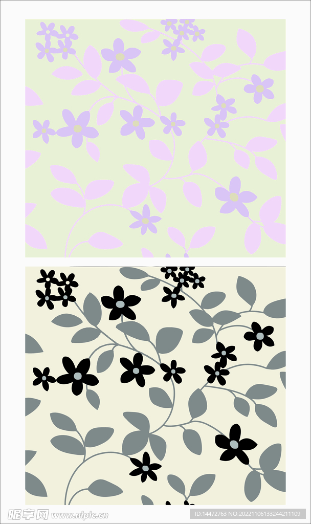 树叶花朵底纹