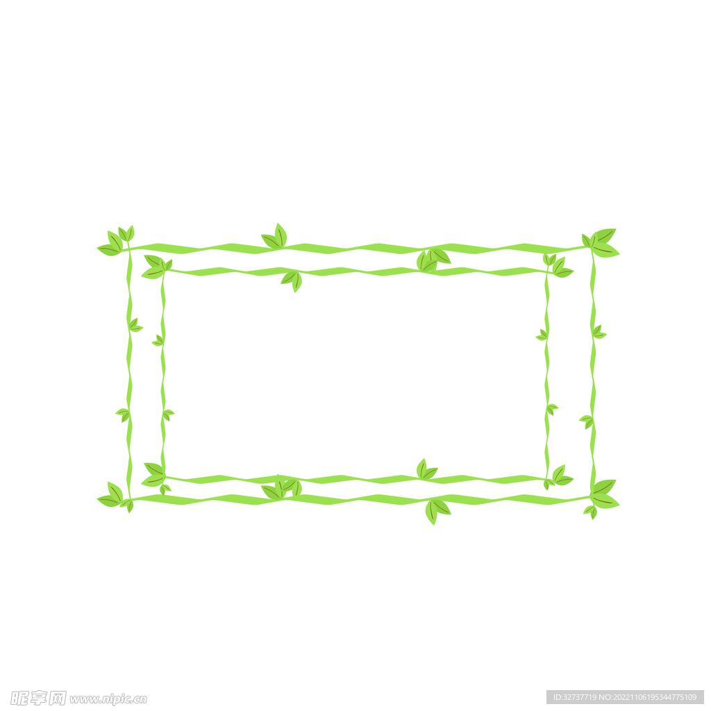绿色树枝边框