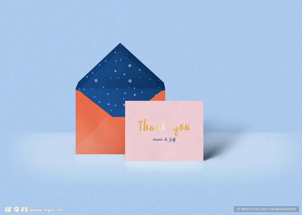 明信片信封套装样机模板