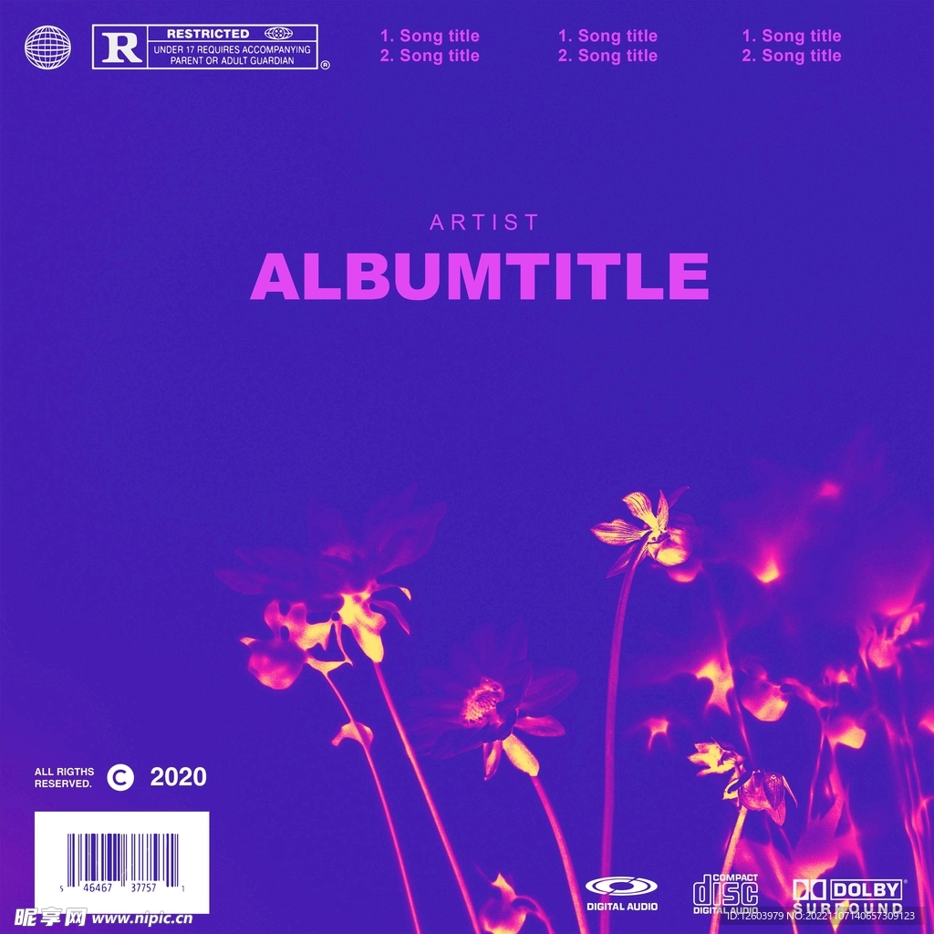 高端CD封面I智能样机贴图