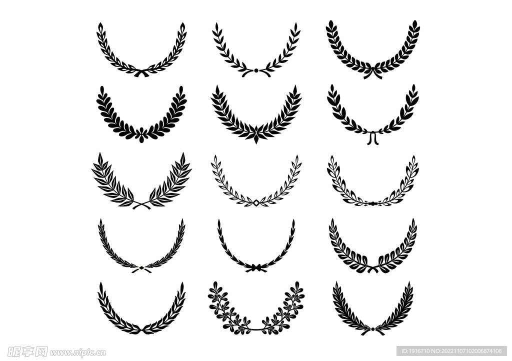 手绘麦穗元素设计