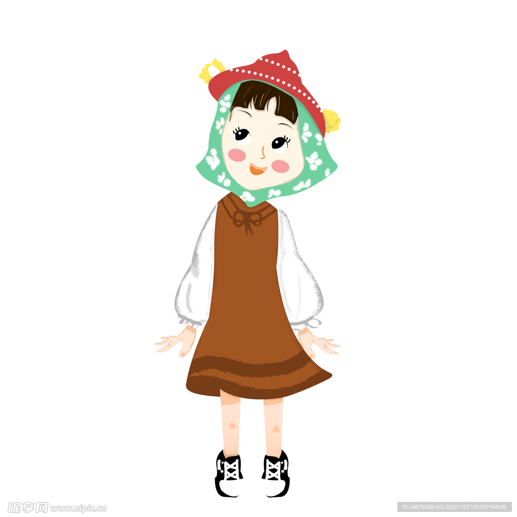 歪着头的小女孩