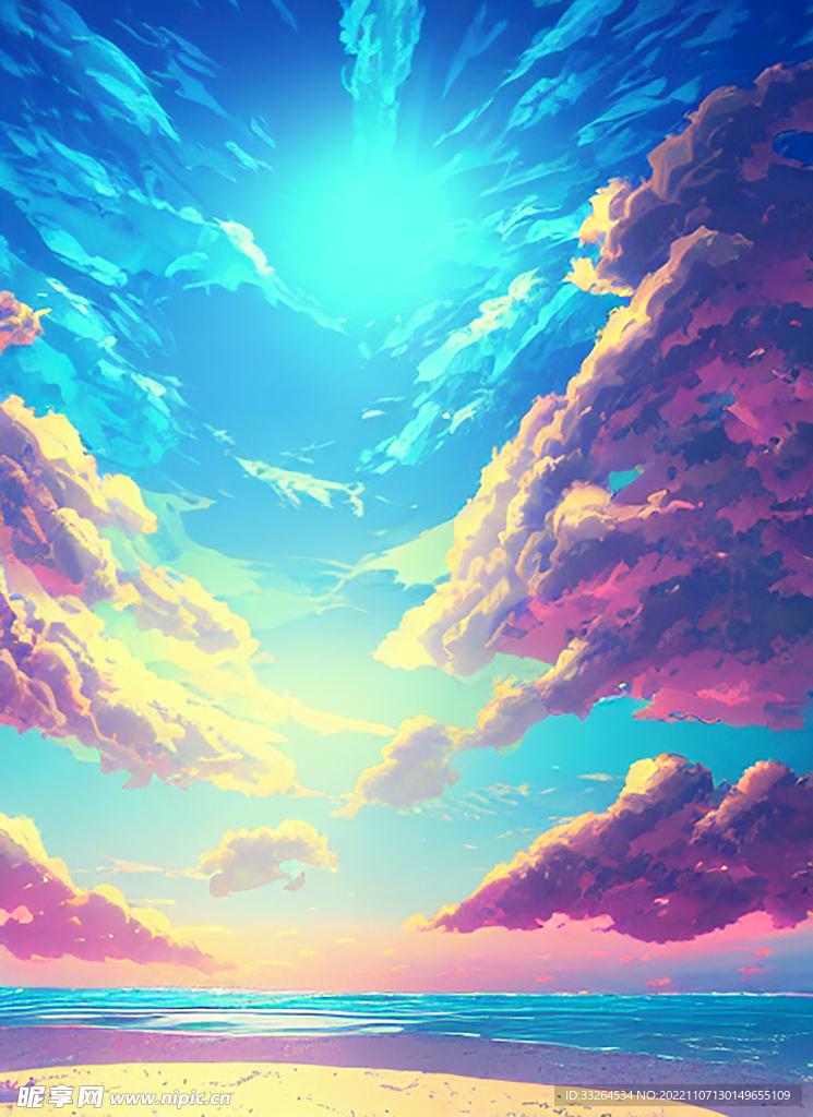 蒸汽波海洋参考图