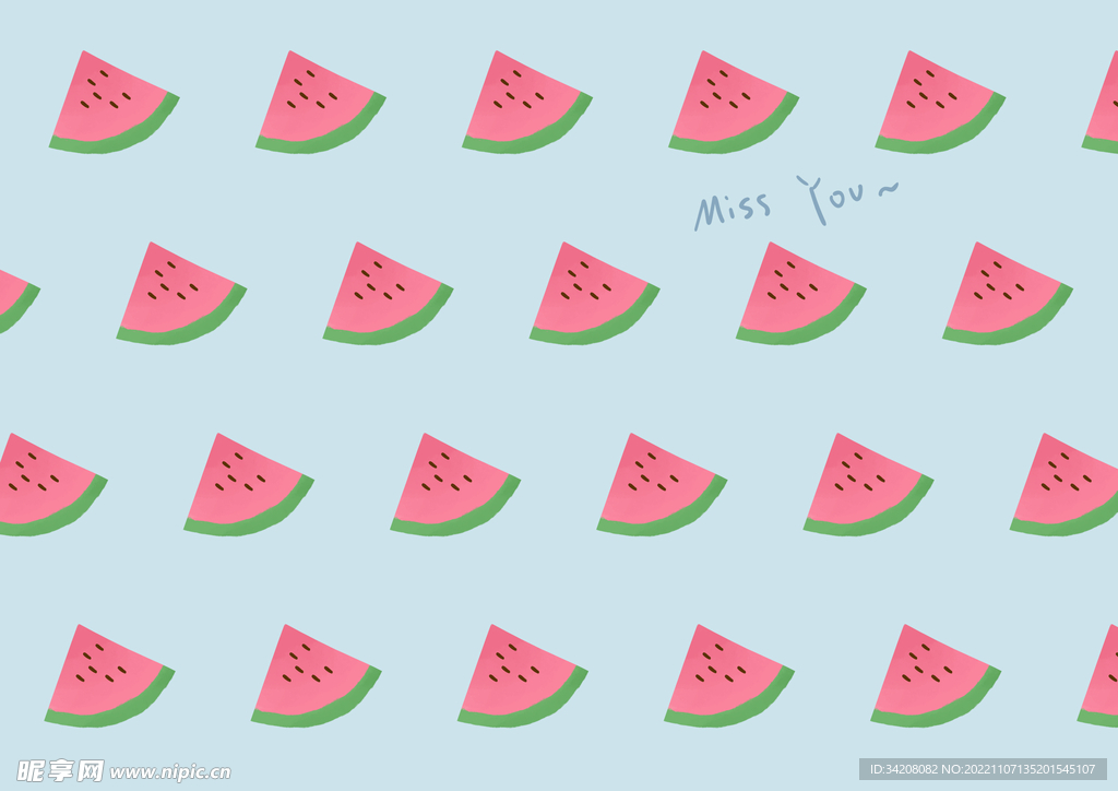 西瓜小清新背景