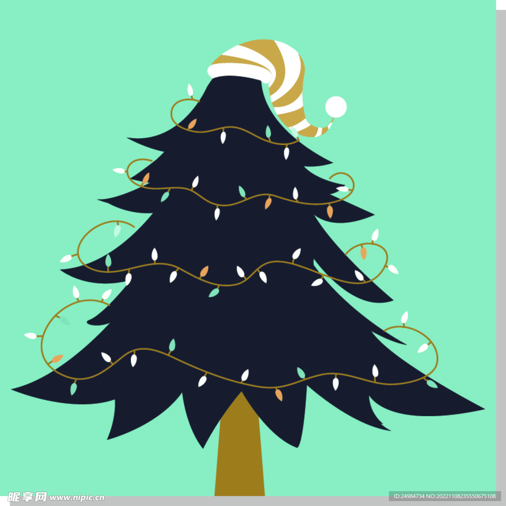 圣诞树矢量素材插画