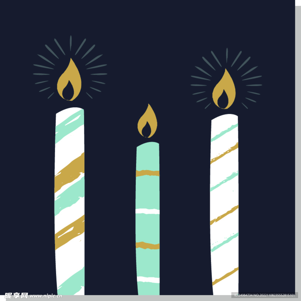 蜡烛矢量素材插画